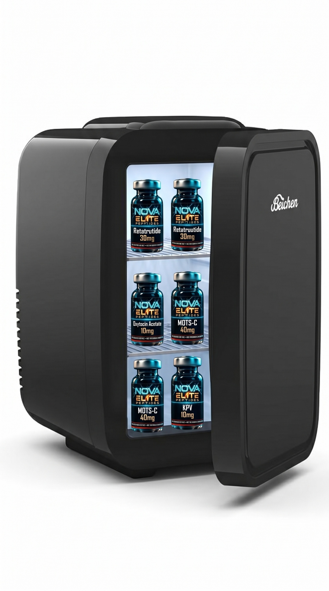 Nova Elite branded mini fridge